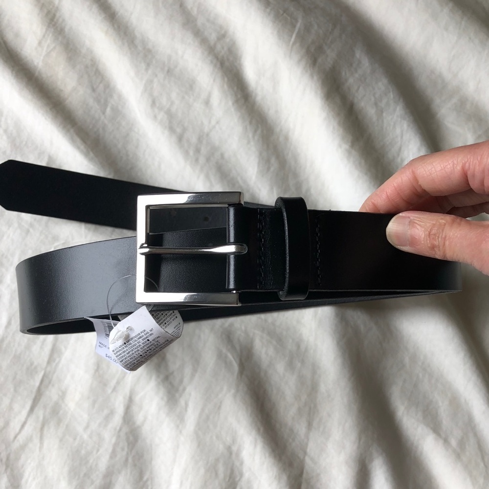 New with Tags, Men’s Leather Belt, 40”, Black